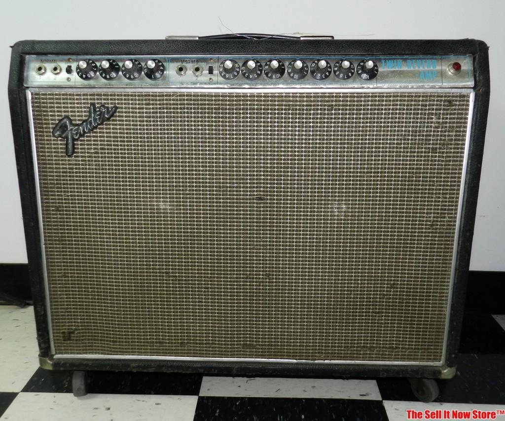 1968 Fender Twin Reverb Guitar Amplifier AB763 Silverface