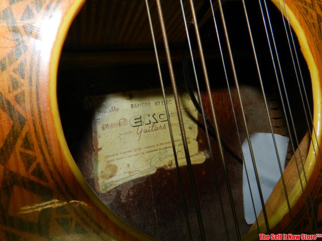 Vintage Eko Ranger XII Acoustic Electric Guitar SN 3727985