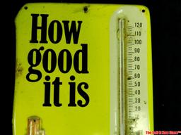 Winston Cigarettes How Good It Is Tin Advertising Thermometer