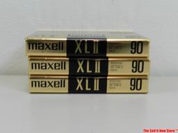 Three Maxell XL II 90 NOS Cassette Tapes