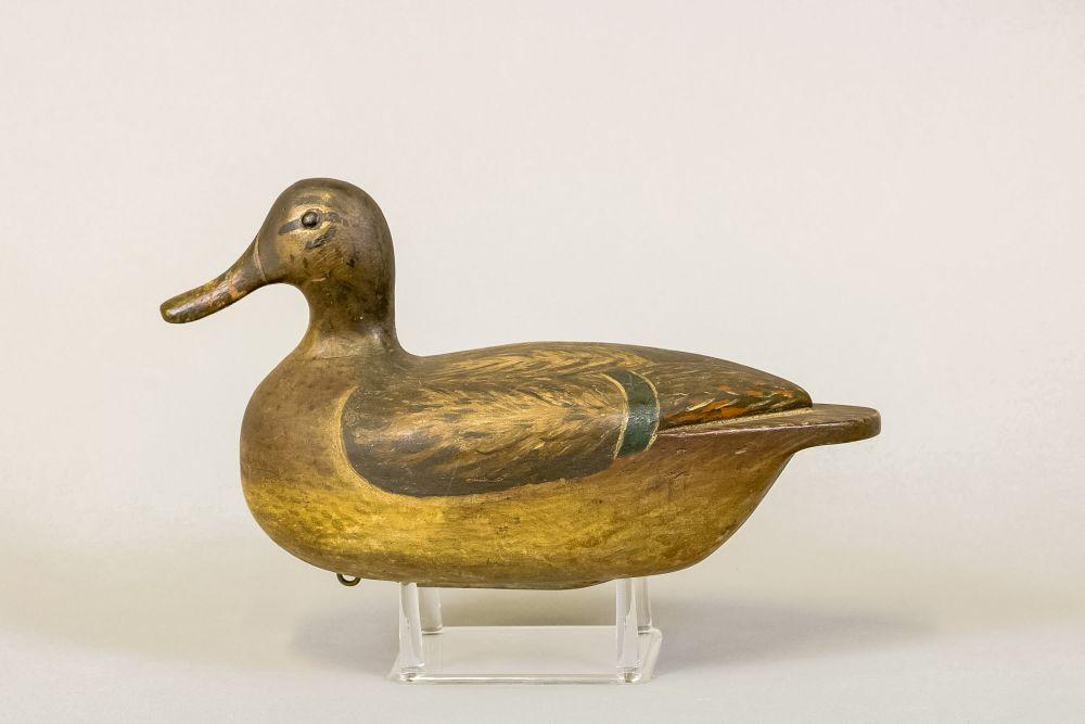 Joseph Zender Green Winged Teal Hen Duck Decoy,