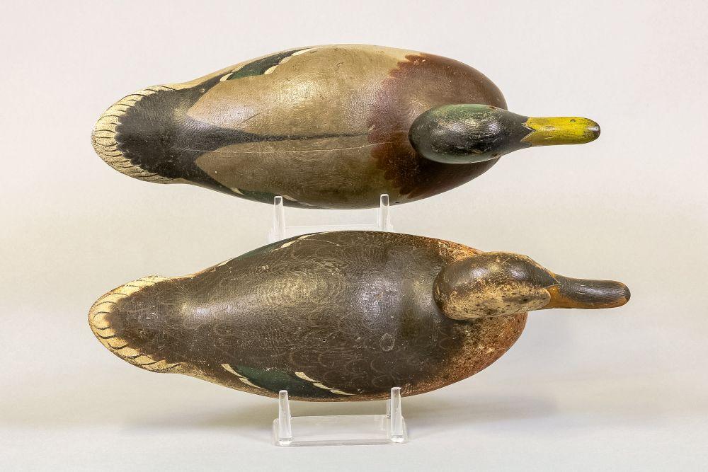 Mason Decoy Factory Pair of Mallard Duck Decoys,