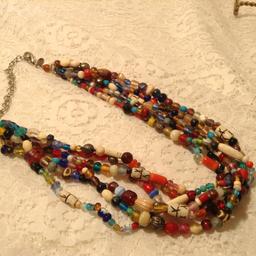 Multi Color Strand Bead Necklace