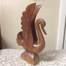 Wooden Carved Swan