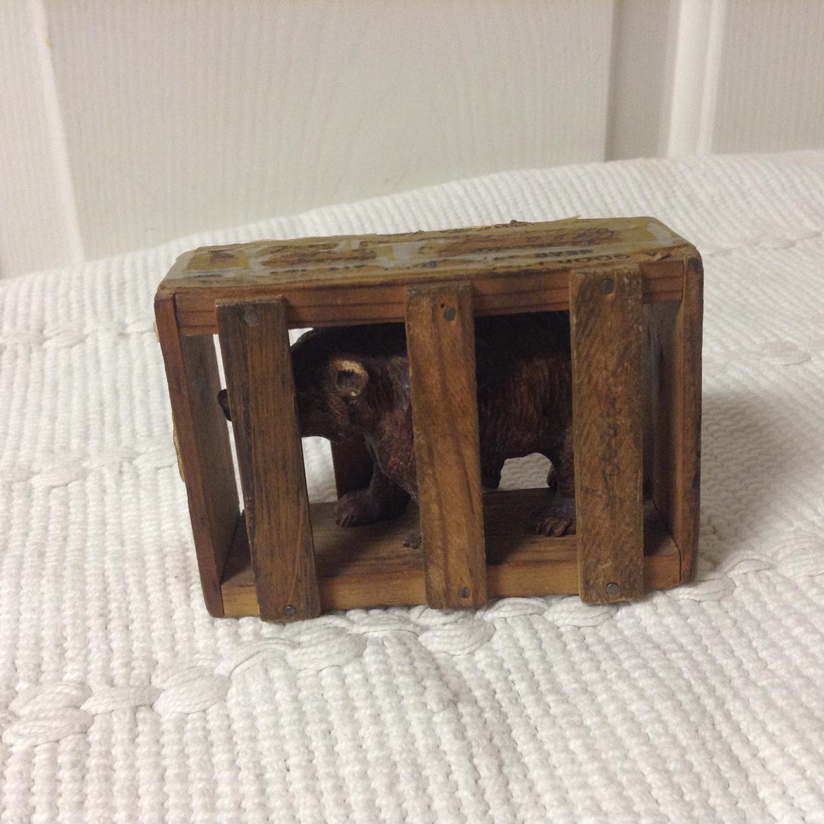 Antique Bear in Cage