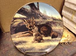 Red Wolf Collectors Plate