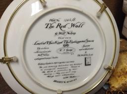 Red Wolf Collectors Plate