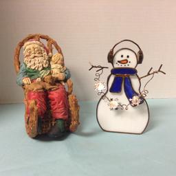Two Holiday Figurines