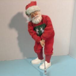 Golfing Santa in Red