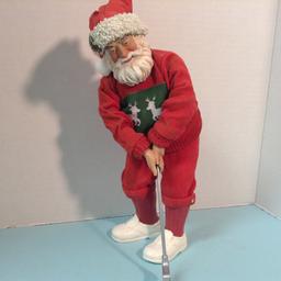 Golfing Santa in Red