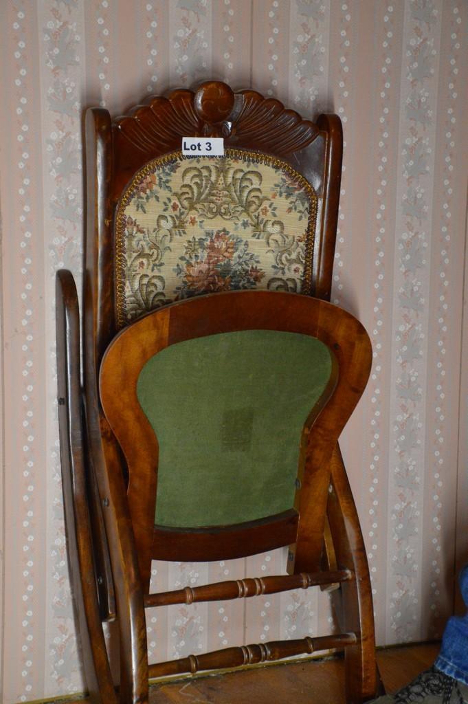 Antique folding rocking chair