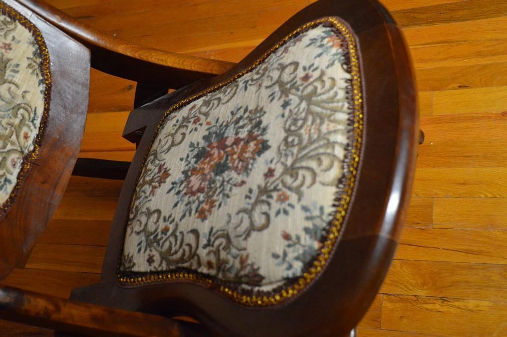 Antique folding rocking chair