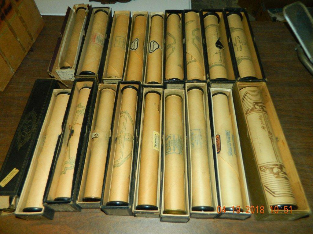 39 ANTIQUE PIANO PLAYER ROLLS