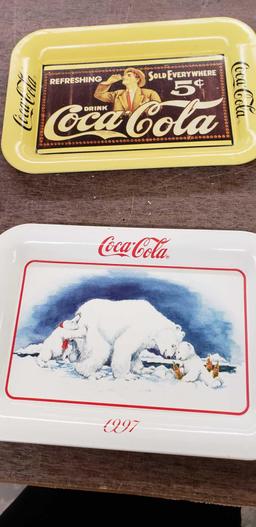 Coca-cola tin trays