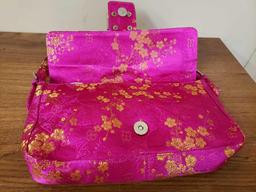 Pink flower purse