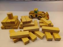 Lowes Tonka Build and Grow Wooden Dozer and Wooden Blocks