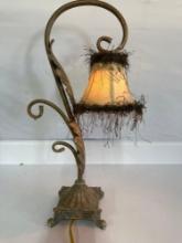 Vintage Table Lamp Fringe Elegant Nightlight Lamp