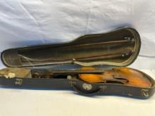 Vintage Wooden Violin With Case