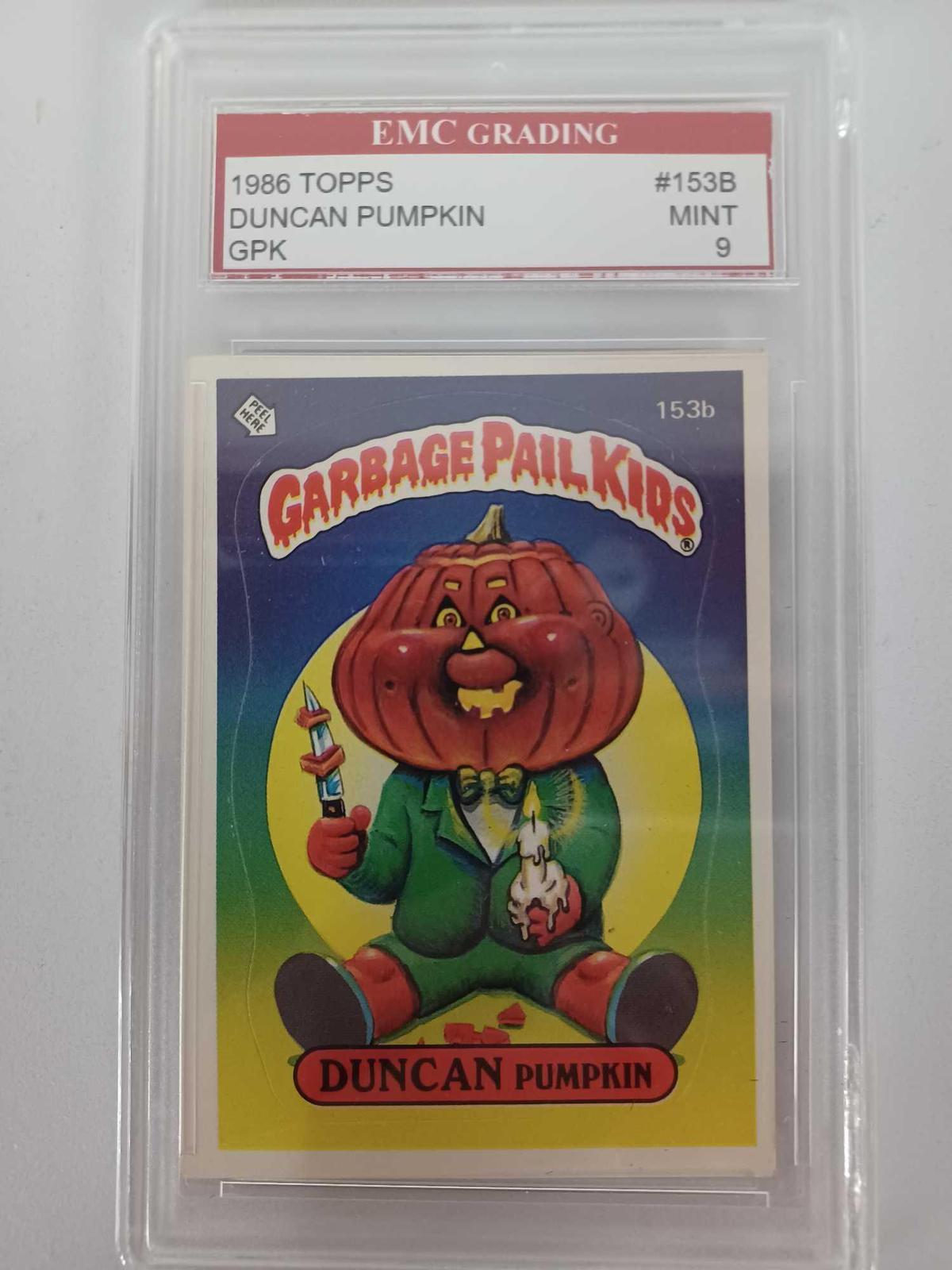 1986 Duncan Pumpkin Garbage Pail Kids Graded Card