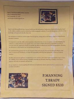 Payton Manning / Tom Brady Signed and Framed Photograph with Declaration of Authenticity Opinion