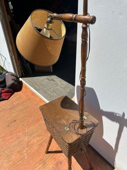 Vintage Wooden Woven Table Lamp