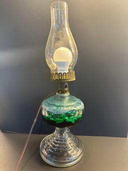 Vintage Oil Lamp Convented Into Electric Lamp