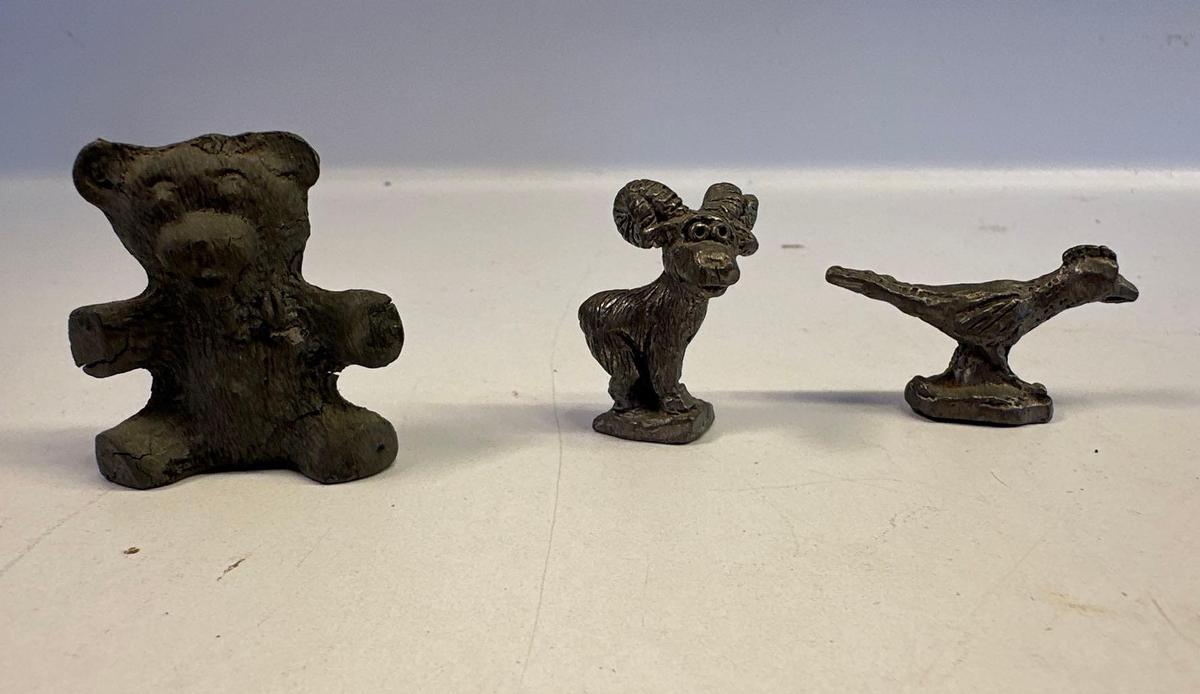 Vintage 3 Metal Animal Figurines