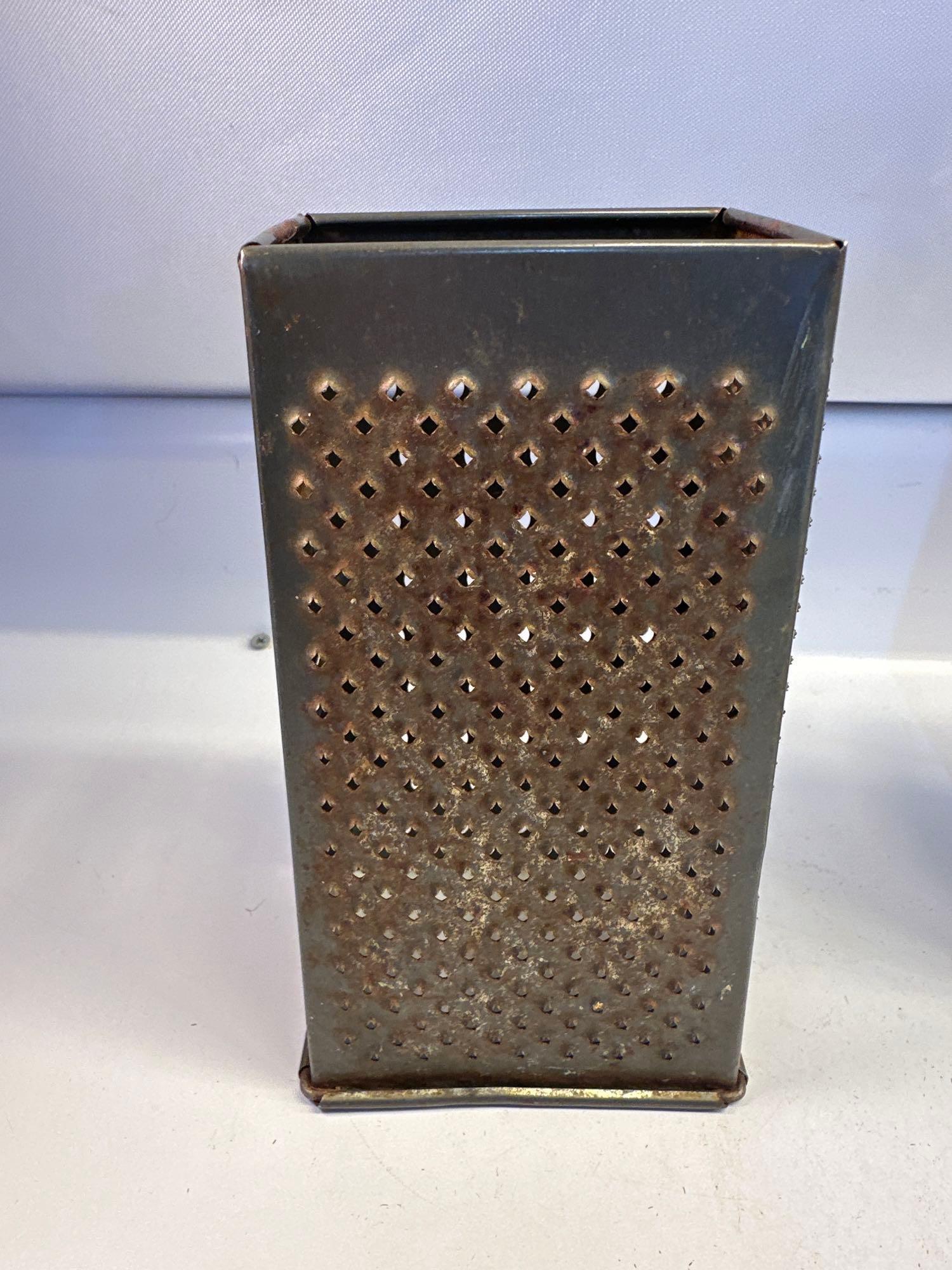 2 Vintage Metal Food Grater/ Cheese Grater