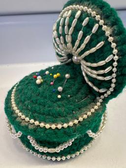 Green Beaded Pin Cushion