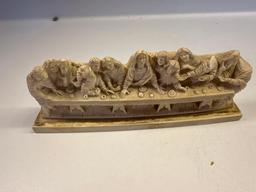 Vintage The Last Supper Ceramic Statue 1978