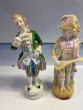 2 Colonial Man/ Woman Figurines 8.5 Inches