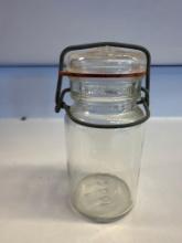 Vintage Clear Jar Wire Lid Bale Rubber Seal