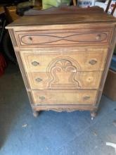 Vintage Solid Wood Chest of Drawers