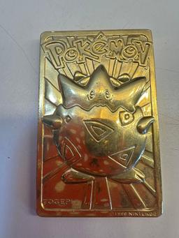 Certificate Of Authenticity 23 Karat Gold Plated Trading Card # 25 Pikachu