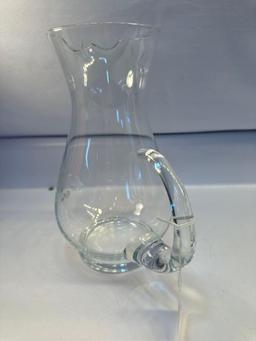 Vintage Etched Glass Pitcher