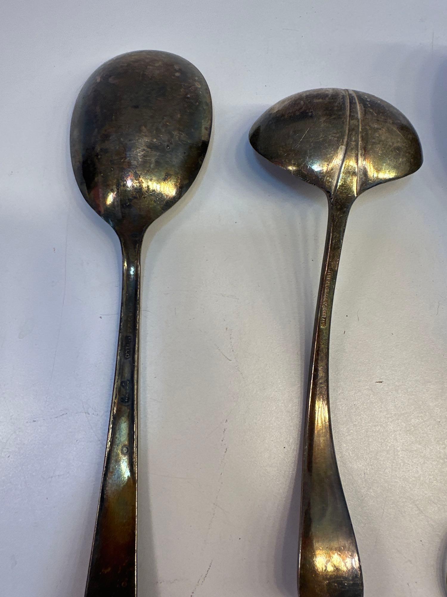 Rogers Bro. Spoon, Sheffield Co. Spoon, Tongs
