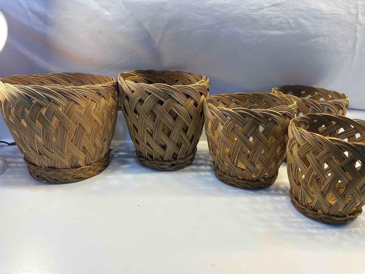 5 Piece Set Wicket Baskets