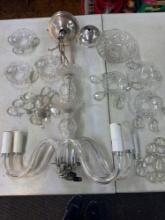 Vintage 1940s Glass Chandelier