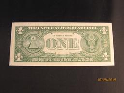 $1 SILVER CERT UNC. 1957 SERIES STAR NOTE