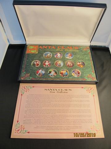 SANTA CLAUSE 1/2 COIN SET 12 COINS ALL COLORIZED