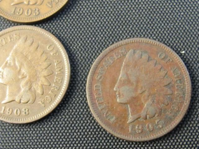 LOT OF 6 INDIAN 1902,03,04,05, 08,08 ALL LIBERTY