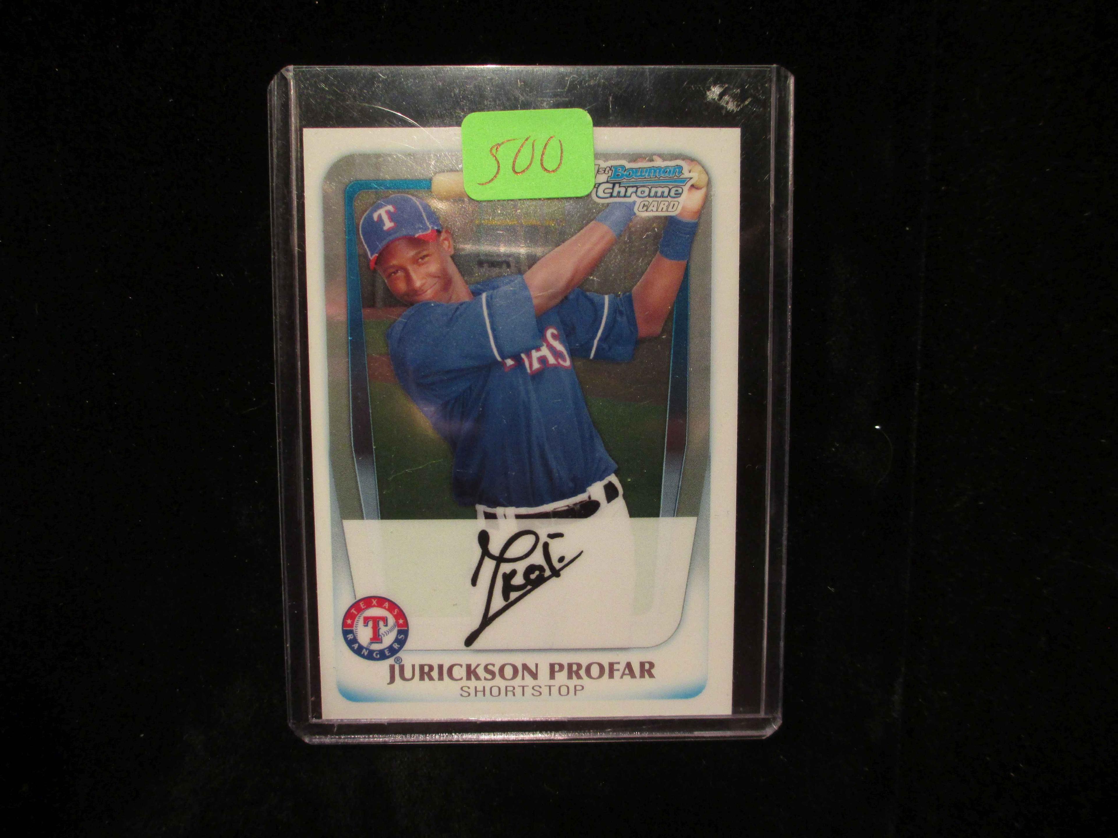 Jurickson Profar Signiture Bowman Chrome Card