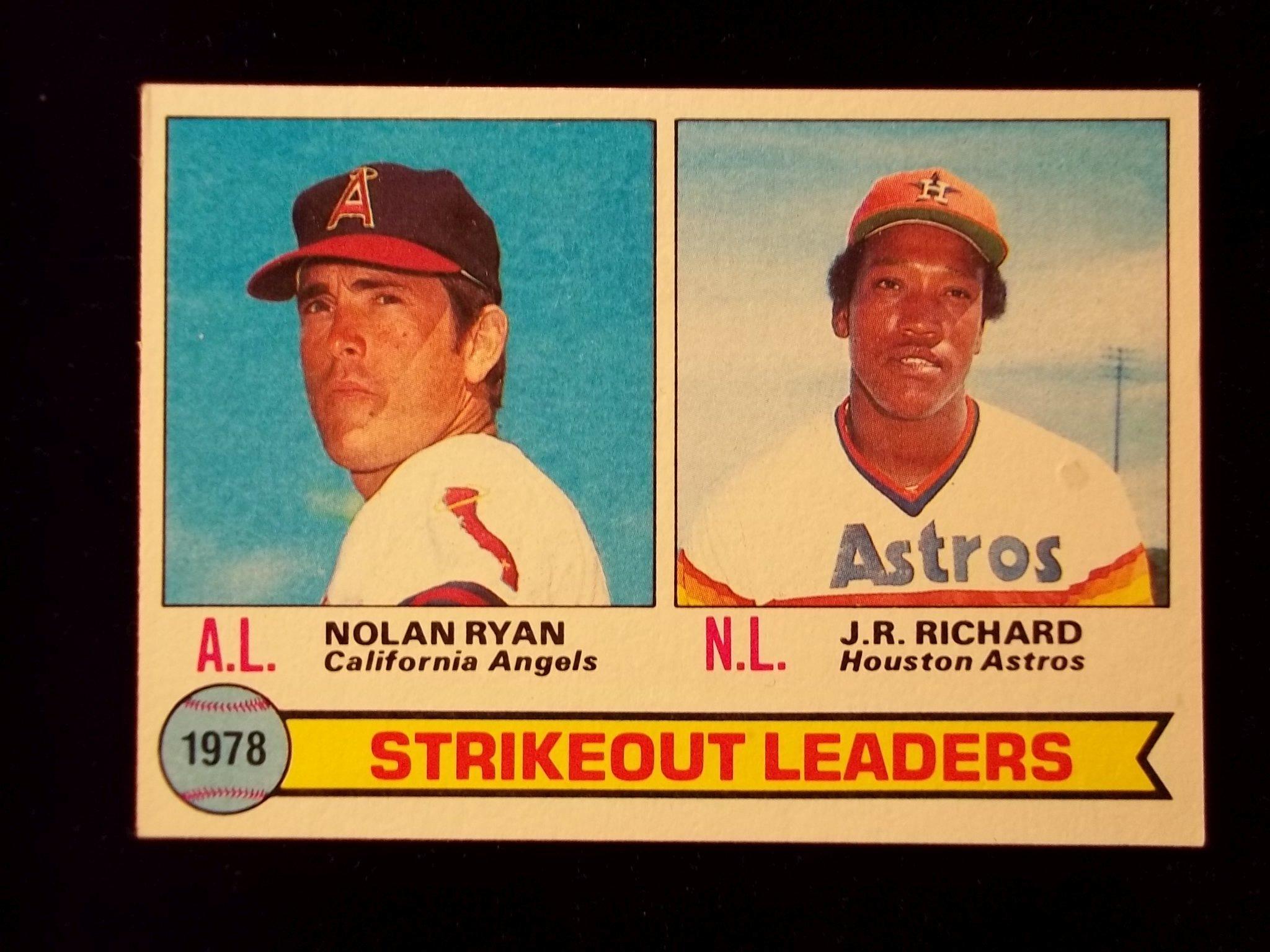 Nolan Ryan And J.R. Richard 1978 Nl K Leaders Card 1979 Topps Sharp