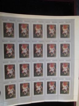 Mint Uncut 1973 Soviet Union Stamp Sheet