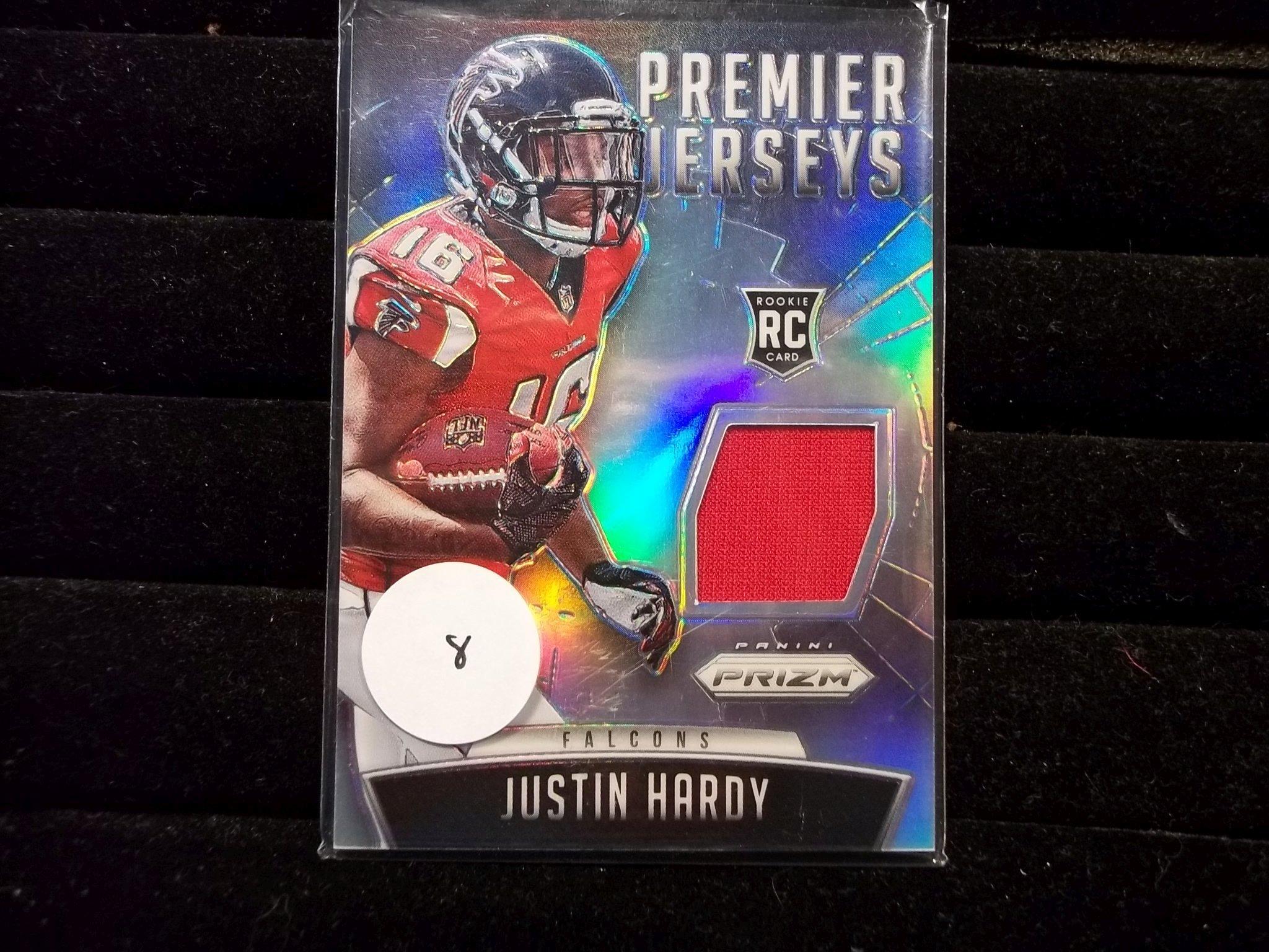 Justin Hardy Atlanta Falcons Jersey Card Panini Prizm