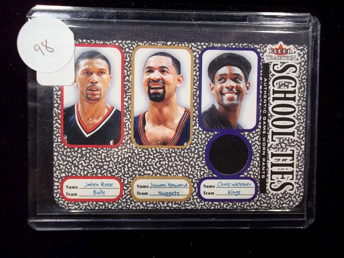 School Ties Fab Five Of Michican Jersey Card Chris Webber Jalen Rose Juwon Howard