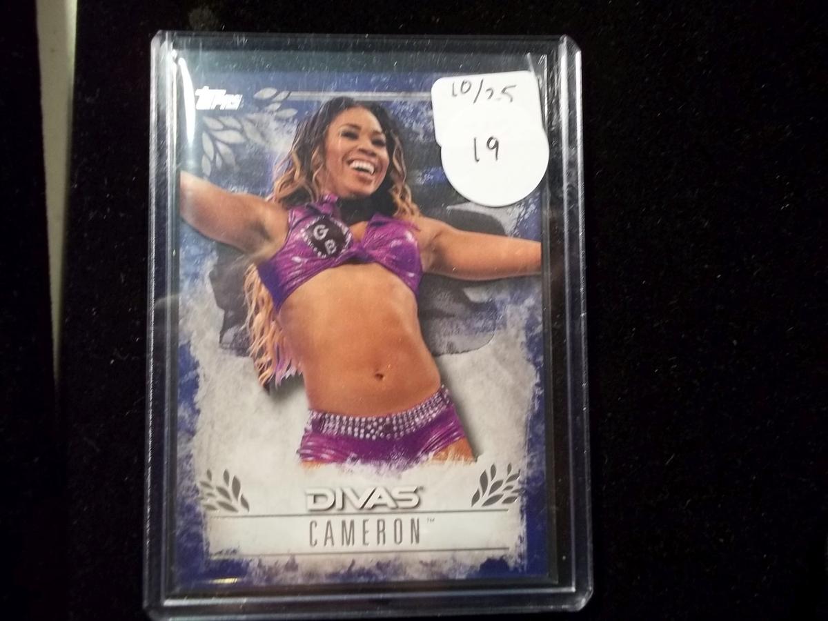 Cameron Wwe Wrestling Diva Numbered Card 10/25 Low Print Run