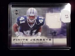 Terrance Newman Dallas Cowboys Gam Used Jersey Card