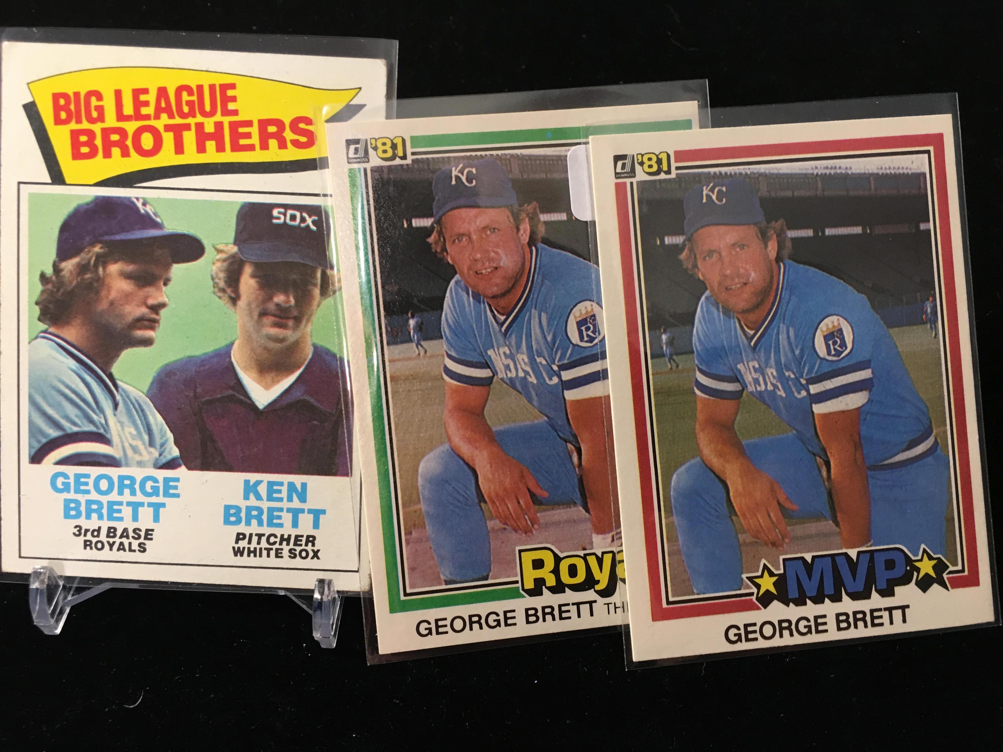 George Brett Kc Royals 3 Card Lot