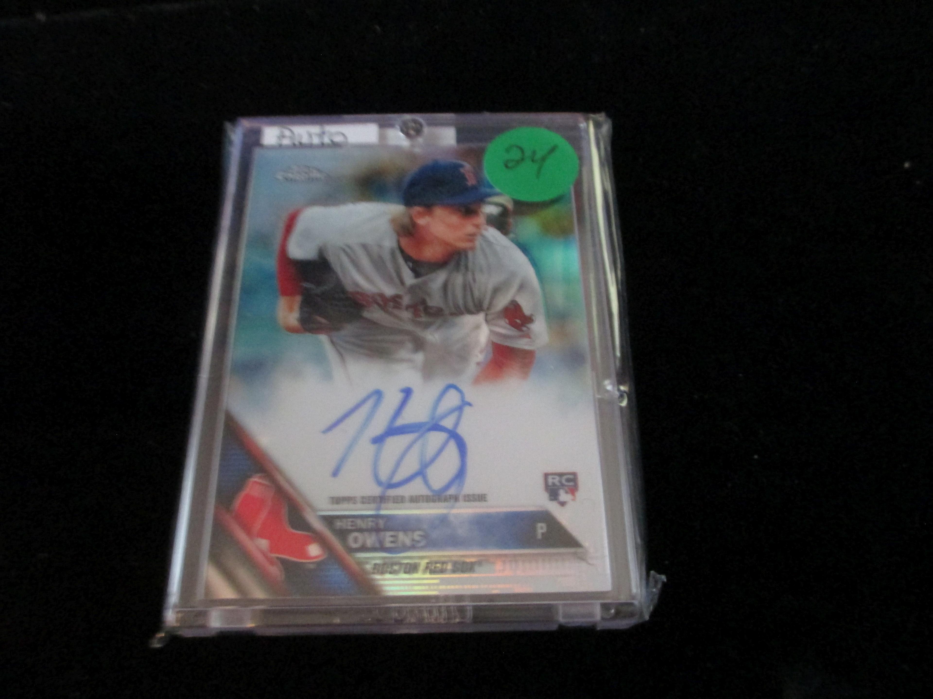 Topps Chrome Henry Owens Signiture Card And Numbered 05//499